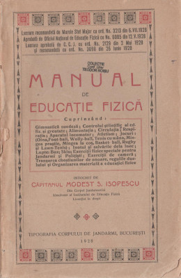 Modest S. Isopescu - Manual de educatie fizica foto