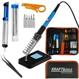 Pistol pentru lipit electric cu ciocan multifunctional, 80W, 220-480&deg;C, Kraft