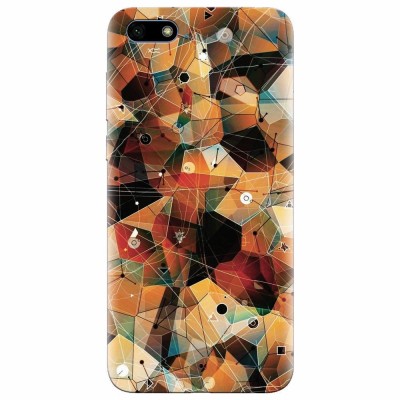 Husa silicon pentru Huawei Y5 2018, Abstract Triangles Connected Lines foto