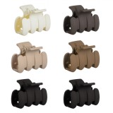 Set Clame Păr Femei, Multicolor, Textură Mată, 4.5cm, 6 Bucăți, Oem