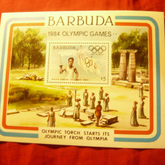 Bloc Barbuda 1984 Jocurile Olimpice Los Angeles - Facla Olimpica