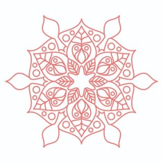 Sticker decorativ, Mandala, Portocaliu, 60 cm, 7288ST-1 foto