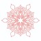 Sticker decorativ, Mandala, Portocaliu, 60 cm, 7288ST-1