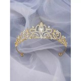 Cumpara ieftin Diadema (Coronita) Mireasa cu Strasuri - Aurie -61969