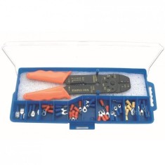 Cleste automat pentru dezizolat, sertizat, taiat cablu electric, 60&nbsp;buc accesorii, Dedra