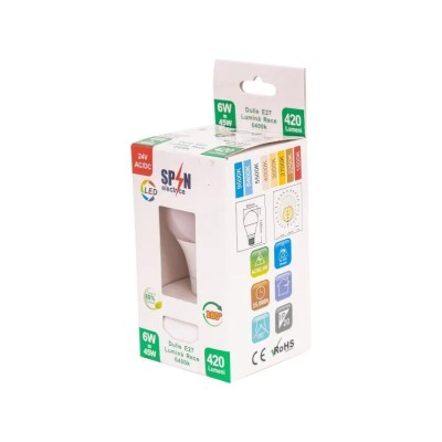 Bec LED E27, 6W, 6400K ModernLight Concept foto