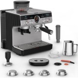 Espressor manual cu rasnita Krups Precision XP801T10, 15 bari, rezervor apa detasabil 3.5 L, 30 trepte de rasnire, 3 trepte temperatura, 3 trepte pre-