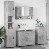 VidaXL Set de mobilier pentru baie 4 pcs Gri beton 30 x 35 x 192 cm 3393056