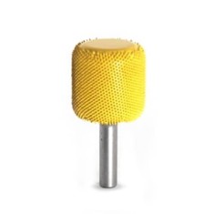 Valec Zaoblen&aacute; hrana pr-25,4 mm stopka 6mm, Granulatie Saburr FINA - GALBENA