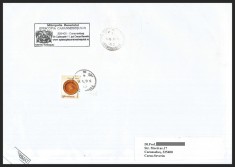 PLIC, FORMAT MARE CU PARAFĂ - MITROPOLIA BANATULUI, EPISCOPIA CARANSEBEȘULUI - CU TIMBRU - 80 BANI, LUNCAVIȚA, TULCEA - ANII 2000 foto