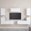 VidaXL Set dulapuri TV, 7 piese, alb, lemn prelucrat 3078672