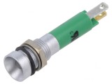 Lampă de control LED verde 24V &Oslash;8mm