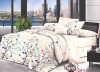 Lenjerie de pat matrimonial cu 4 huse de perna dreptunghiulara, Odette, bumbac mercerizat, multicolor