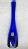 Sticla-vaza Eisch,fondator Erwin Eisch (1927-2022) Cobalt Blue.Tibru de marcaj.