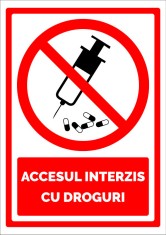 Semn pentru accesul interzis cu droguri foto
