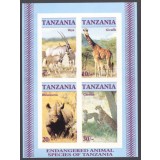 TANZANIA 1986 FAUNA ANIMALE SALBATICE NEDANTELAT