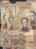 Cumpara ieftin Lot Venezuela 100 x 100 bolivari bolivares ani diferiti VG-F-VF, America Centrala si de Sud