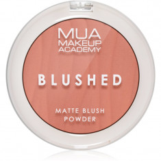 MUA Makeup Academy Blushed Powder Blusher fard de obraz sub forma de pudra culoare Rose Tea 5 g