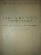 Limba Romana Contemporana. Manual - Iorgu Iordan foto