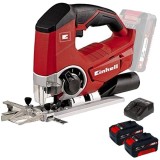 Einhell TE-JS 18 Li PXC + Twinpack + 4514095 - Fierastrau pendular + Set 2 acumulatori si incarcator Li-Ion 18 V 4 Ah