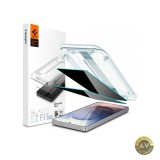 Folie de protectie Ecran Privacy Spigen EZ FIT pentru Samsung Galaxy S25 Ultra S938 Sticla Securizata Full Glue Set 2 bucati