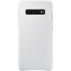 Husa Cover Leather Samsung pentru Samsung Galaxy S10 Plus Alb foto