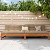 vidaXL Canapea de Grădină Din Mijloc Lemn masiv de pin Maro Ceară 865606