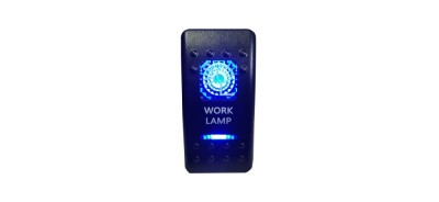 Buton Intrerupator, Comutator, ON OFF, Auto, 12V 24V, cu LED Panou, Lumina Albastra, WORK LAMP foto