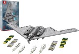 Cumpara ieftin Set construcție bombardier militar Reobrix B-2 Stealth, avion de luptă pentru colecție, 33038, 14+