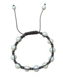 BRĂȚARĂ LUCRATA MANUAL &Icirc;N STIL SHAMBALLA CU PERLE DE CULTURĂ