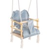 Leagan Copii Lemn Springos, Perna Inima Albastru, 33.4x34.5x25 cm, Exterior