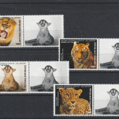 Togo 2016-Fauna,leopard,leu,pantera,tigru,serie 4 val.cu vign.,MNH,Mi.7929-7932