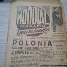 MONDIAL MAGAZIN GAZETA FAMILIEI - Anul I nr.22, Martie 1947 - V. Firoiu