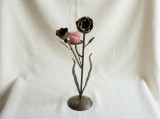 Sfesnic Bronz Alama Art Deco Vintage 46cm, Suport Lumanare Elegant, Decor Frantuzesc