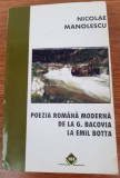 Poezia modernă de la G. Bacovia la Emil Bota, Nicolae Manolescu