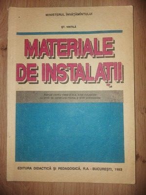 Materiale de instalatii- St. Vintila