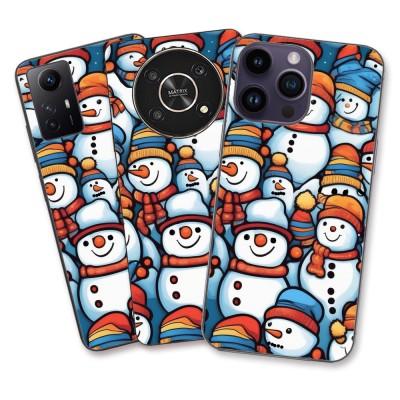 Husa Apple iPhone 15 Silicon Gel Tpu Model Snowman Pattern foto