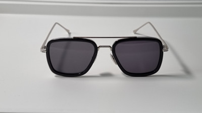 Ochelari de soare Dita Flight - Iron Man - Rama argintie Lentile negre foto