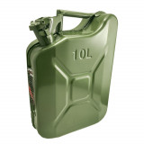 Canistra metalica pentru combustibili capacitate 10 l - culoare verde, Carguard