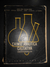 Raluca Ripan - Chimie analitica calitativa. Semimicroanaliza (1957, usor uzata) foto