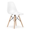 Scaun stil scandinav, Artool, Osaka, policarbonat, lemn, transparent, 46x52x82 cm, Leobert