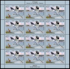 RUSIA 2019 EUROPA CEPT -PASARI - serie 1 timbru in coala de 12 timbre MNH**