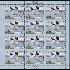 RUSIA 2019 EUROPA CEPT -PASARI - serie 1 timbru in coala de 12 timbre MNH**