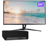 Pachet PC second hand HP EliteDesk 800 G6 SFF i5-10500, 8GB, SSD 256GB, monitor 24"