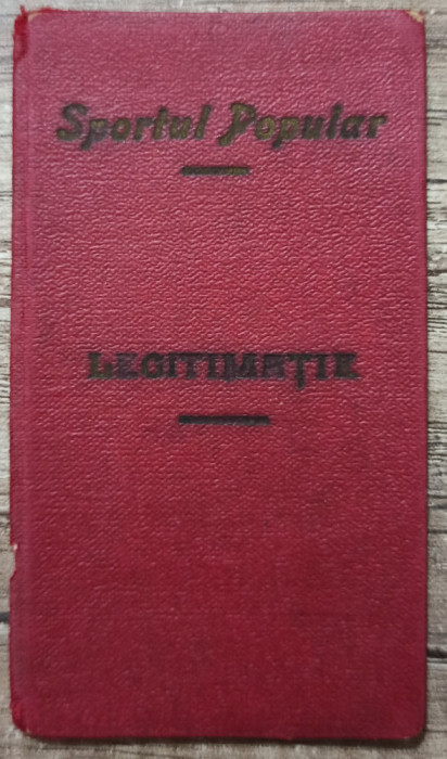 Carte de legitimatie ziarul Sportul Popular, Emil Costoiu 1949