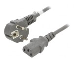 Cablu Alimentare Gri 2m CEE 7/7 la IEC C13, Goobay