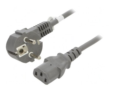 Cablu Alimentare Gri 2m CEE 7/7 la IEC C13 foto