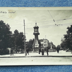 706. Braila - Centrul si ceasul public /carte postala cenzurata 1941, circulata