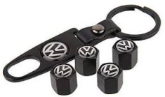 Set 4 capacele de ventil pentru anvelope auto +breloc Volkswagen foto