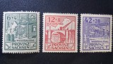 Germania Zona de Ocupație Sovietică Provincia Saxonia 1946 Reconstrucție Serie Completă Dantelată 3 Timbre MNH Neștampilat - TG1
